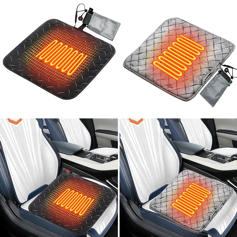 USB Electric Heating Pad Car Seat Heating Cushion Winter Warm Heated Seat  Warmer 3 Gear Adjustable Home Office Warm Chair Mat - AliExpress