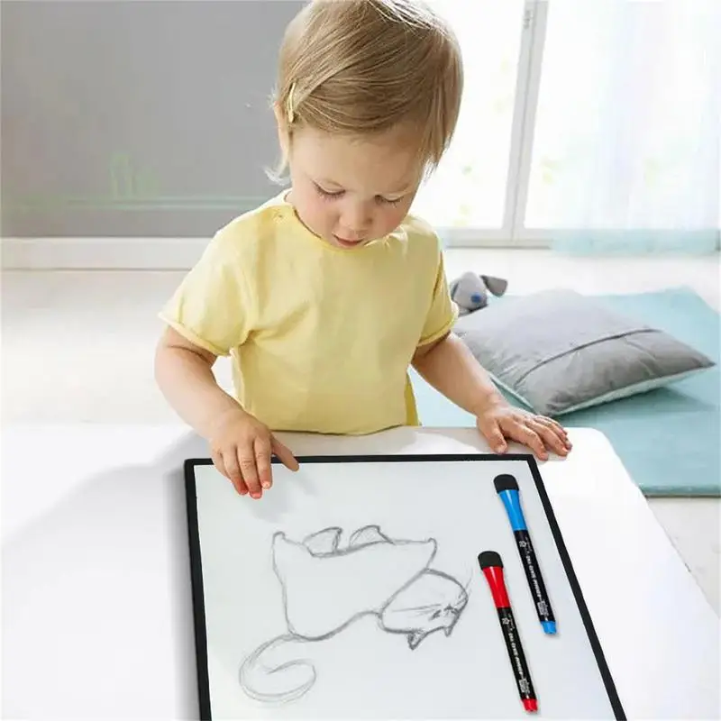 

Foldable Whiteboard Double-Sided Erasable Reusable Whiteboard Desktop Foldable Desktop White Boards Easel For Kids Home Drawing