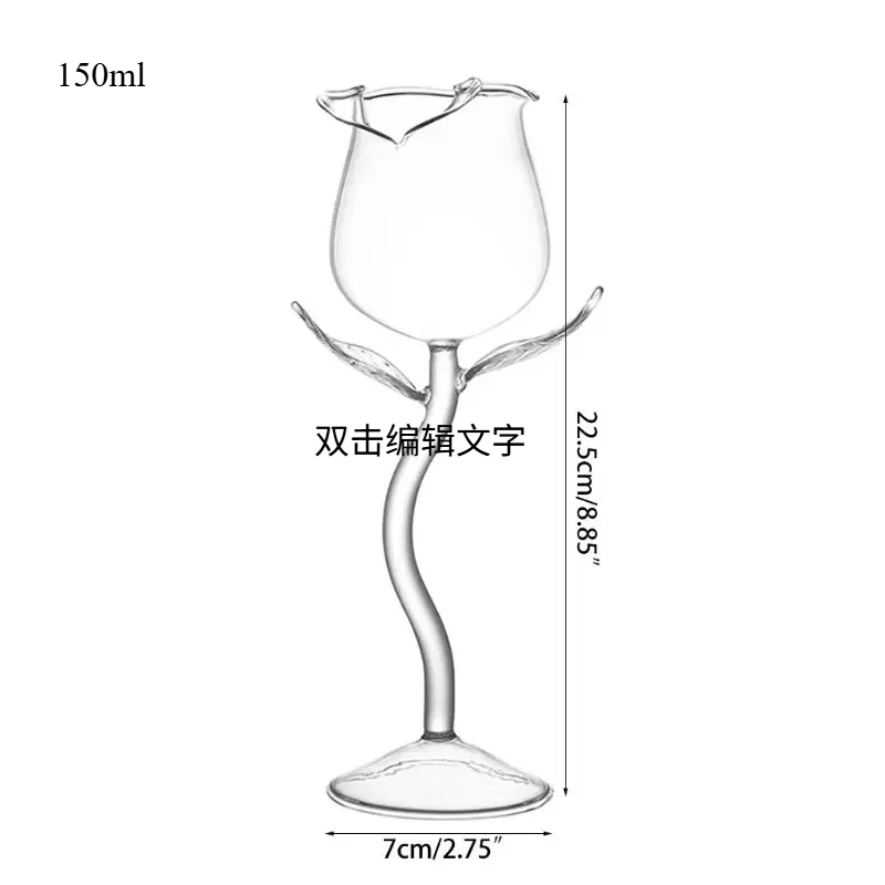 2pcs Wedding Champagne Glass Set Toasting Flute Glasses with Crystal Rimmed Hearts Decor Drink Goblet Cup