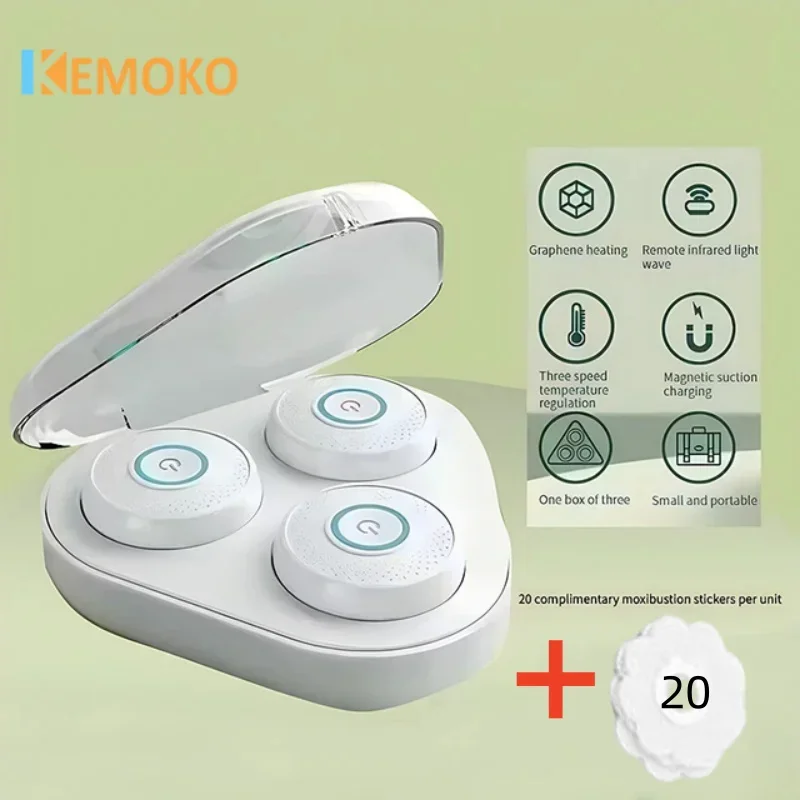 Fumigation Portable Rechargeable Smokeless Moxibustion Mini Moxibustion Apparatus Device Heating Acupoint Massage Pain Relief