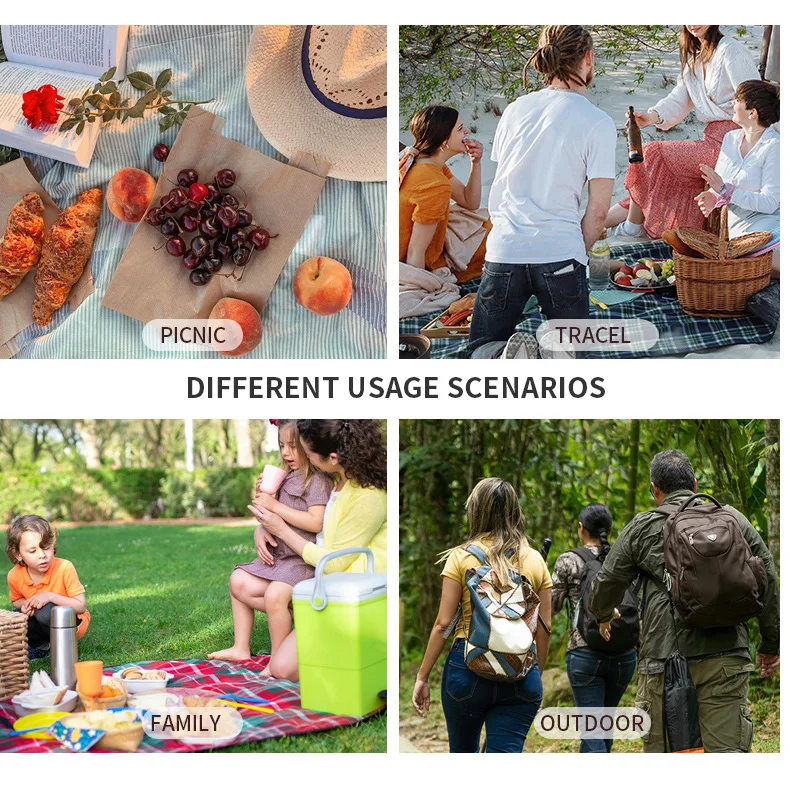 Multifunktionale doppellagige Tragetasche, Kühltaschen für Damen und Herren, großes Fassungsvermögen, Reise-Picknick-Lunchbox mit Schultergurt – Detail 6