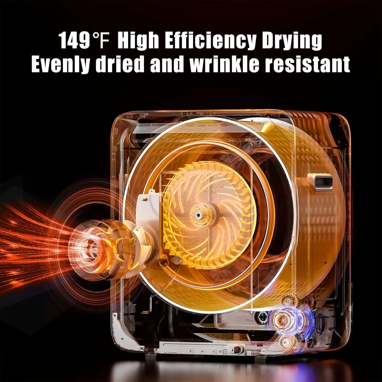 Dryer, 110V 10Lbs Portable Clothes Dryer with 5 Drying Modes, Stainless Steel Tub, 1.5 cu.ft Front Load Mini Dryer Machine for A 3