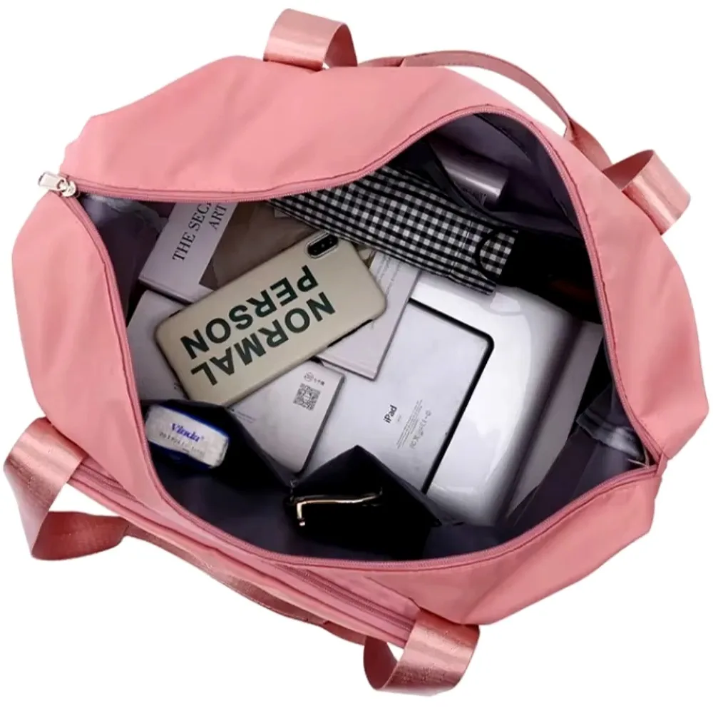 Travel Bags Leisure Bag Canvas Tote Bag Fashion Fitness Travel Bag Dry Wet Separation Folding Tote Bag Large Capacity Waterproof Outdoor Storage