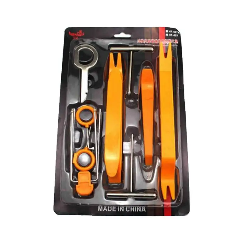 

12pcs Set Trim Removal Tools Portable Auto Car Radio Panel Door Clip Panel Trim Dash Audio Removal Installer Pry Kit Accessorie