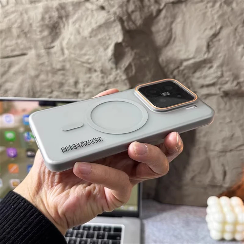Ultra Thin Matte Translucent Barcode Phone Case with Magnetic Wireless Charging Capability