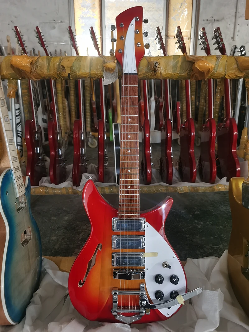 Chitarra Elettrica Rickenbacker 360, Pickup In Tre Pezzi, Chitarra Di Alta Qualità, 6 Corde, Ponte Vibrato