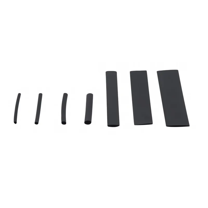 Black Cable Sleeve Kits Heat Shrink Tubing Set Assorted Wrap Wire Flame Retardant Electric Cable Tube 127Pcs/Bag