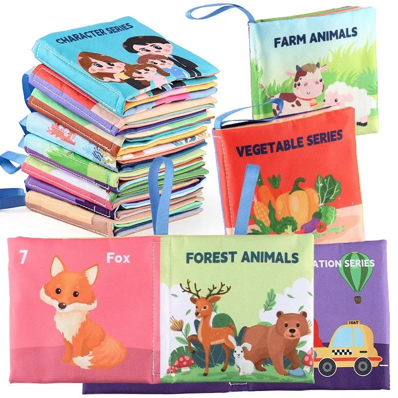 

New Early education cloth Palm book Christmas Voice animal cognitive Toys Montessori Multiple Types Soft Washable for KIDS
