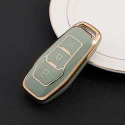 Premium TPU Car Key Case Cover - Sleek Protection for Your Vehicle Key Accessories (Green key case)