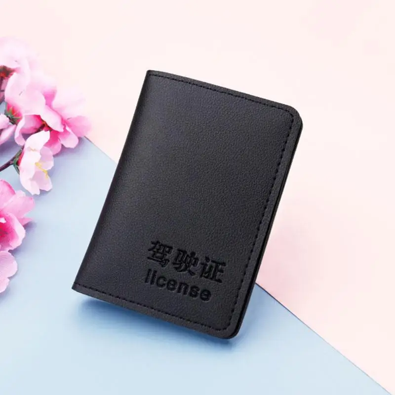Synthetic Leather Wallet Vertical Russian Auto Driver's License Bag PU Leather Cover For Car Driving Documents Card Credit Holder