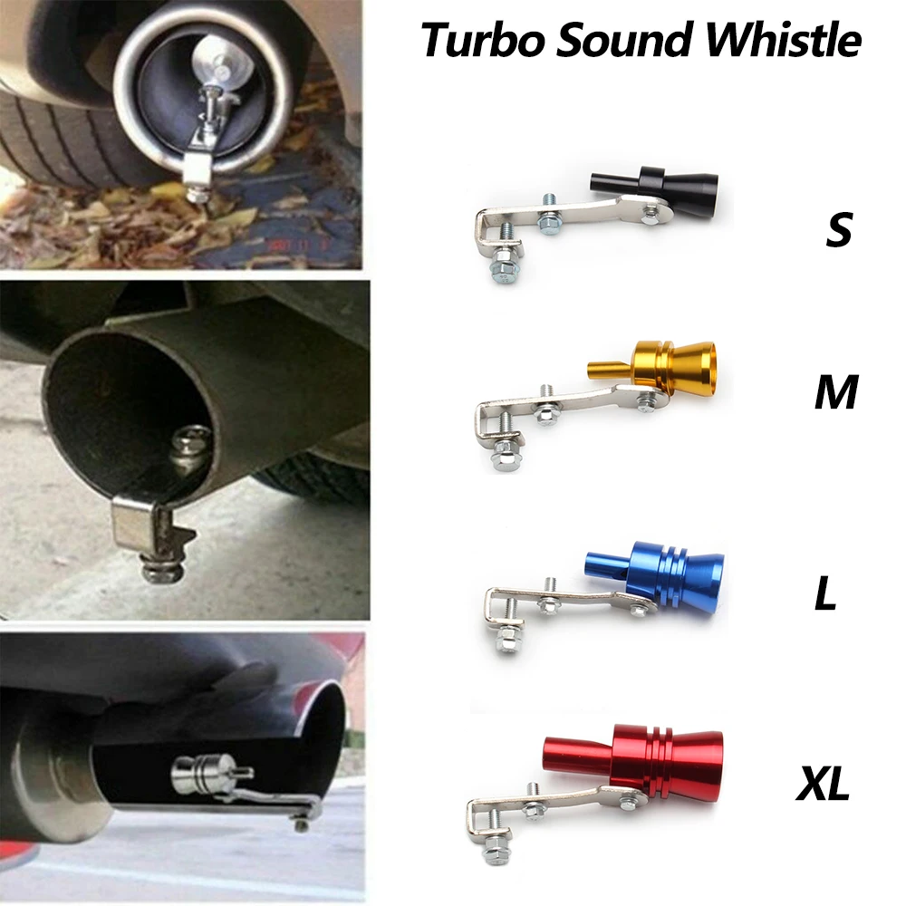 Universal Simulator Whistler Exhaust Fake Turbo Whistle Pipe Sound Muffler Blow Off Car Styling Tunning S/M/L/XL
