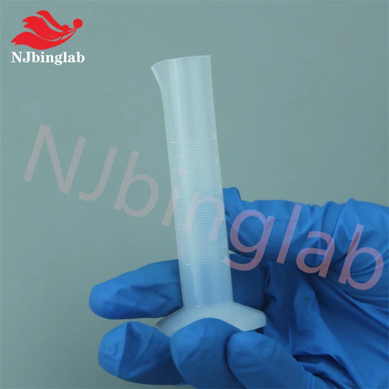 NJbinglab Graduated PFA 50ml Measuring Cylinder Low Dissolution and Precipitation for Trace Elemental Analysis