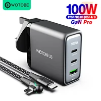100W GaN USB-C Wall Charger,USB C PD100W PD65W 45W 20W For Laptop MacBook Pro Thinkpad iPhone 14 13 12 Pro Max Samsung Galaxy 1