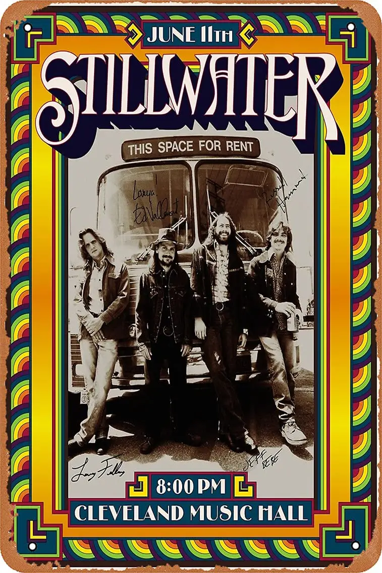 Почти известный плакат Stillwater, 12X8 дюймов, винтажный металлический жестяной знак, домашний декор, настенное искусство для гаража, мужской пещеры