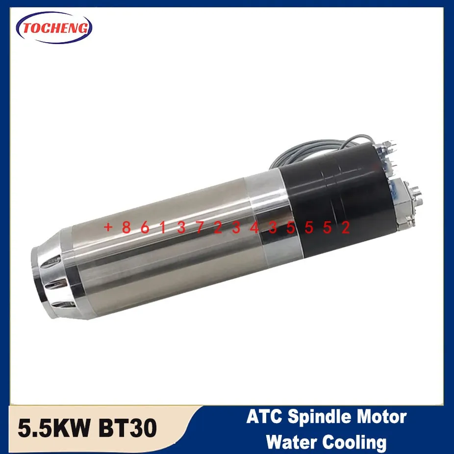 

5.5KW BT30 Automatic Tool change Spindle Pneumatic Water Cooling Spindle Motor ATC 220V 380V For Engraving Milling Metal