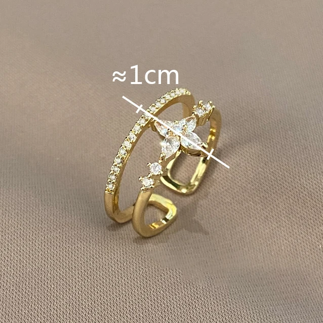 خاتم زهرة مزدوج مفتوح