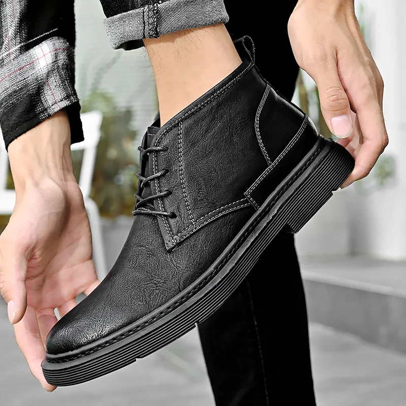 Lässige Martin-Stiefel, Schuhe für Herren, leichte Turnschuhe, Sport, Outdoor, Slip, bequem_voghion.com
