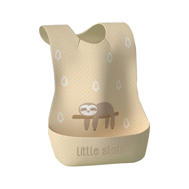 

20-Pack Disposable Bibs for Babies Cartoon Animals Drooling Bibs with Pocket