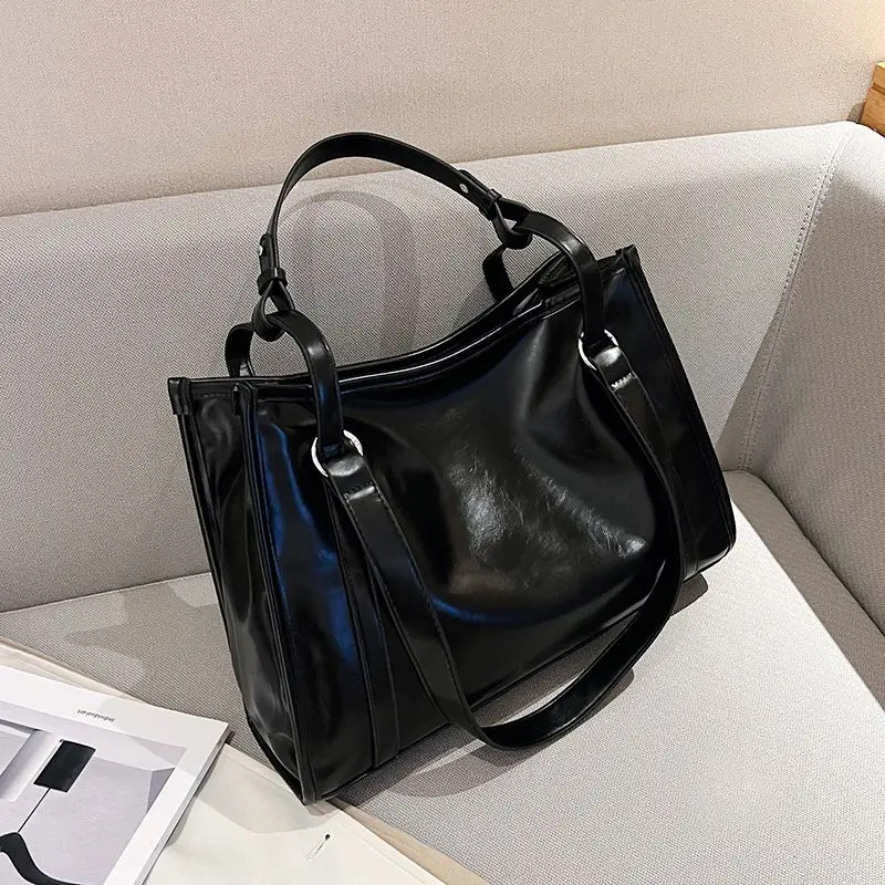 Simple Fashion Versatile Large Capacity Shoulder Bag Women 2023 Brand New High Quality Pu Portable Messenger Ladies Bags
