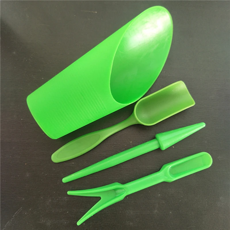 Succulent Botanical Gardens Soil Replacement Effortless Tools Mini Colorful Handle Small Shovel Rake Plastic Material 4pcs/set garden shovel garden tool gardening tool set garden rake garden trowel
