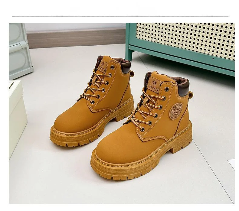 Stivaletti donna retro con suola spessa comodi ed eleganti_voghion.com