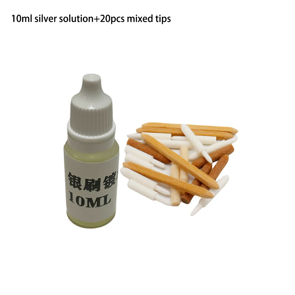 10ML Pen Plating Solution Kit 24k Gold Electroplating Liquid with 20pcs Tips Jewelry Repair Metal Coating on Ring Chain Watch