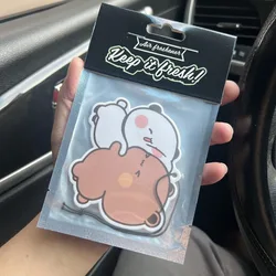 Charming Bear Couple Car Freshener with Emoji Design (Bubu stickers)