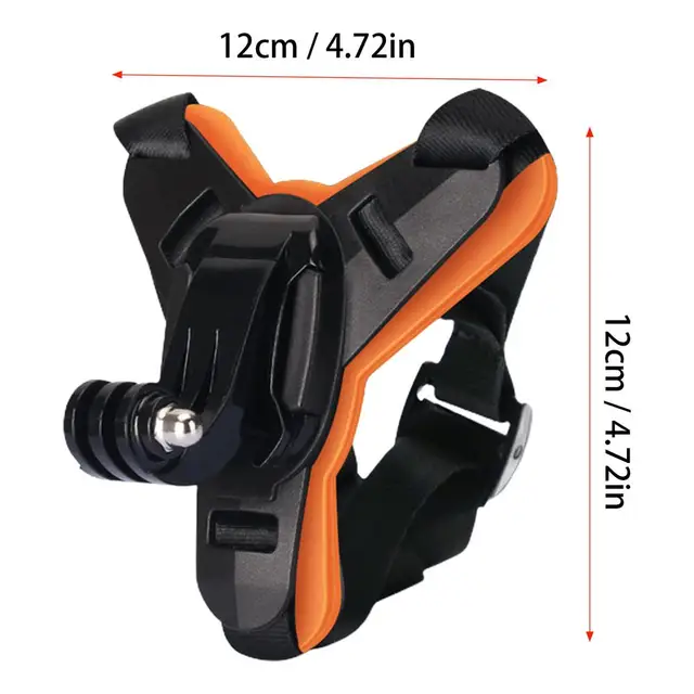 Support De Menton En Silicone ABS Pour Casque Moto - Compatible Caméras Action YI, Osmo, Apeman - Réglable Et Facile à Installer