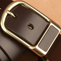 Genuine Leather For Men's High Quality Buckle Jeans Cowskin Casual Belts Business Cowboy Waistband Male Fashion Designer 2022New 3