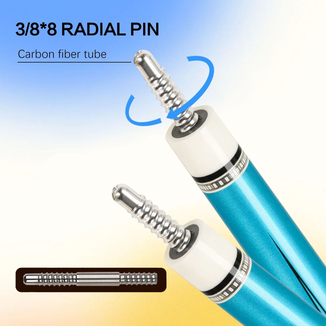 KONLLEN KL-05 Billiards Carbon Fiber Pool Cue Stick Leather