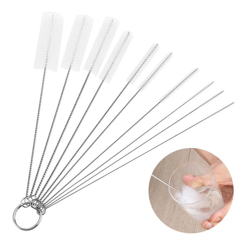 10PCS Kitchen All for Convenience Straw Cleaning Brush Bottlebrush Clean Baby Bottles Cleaning Brush Magic Sponge Cleaning Home 4