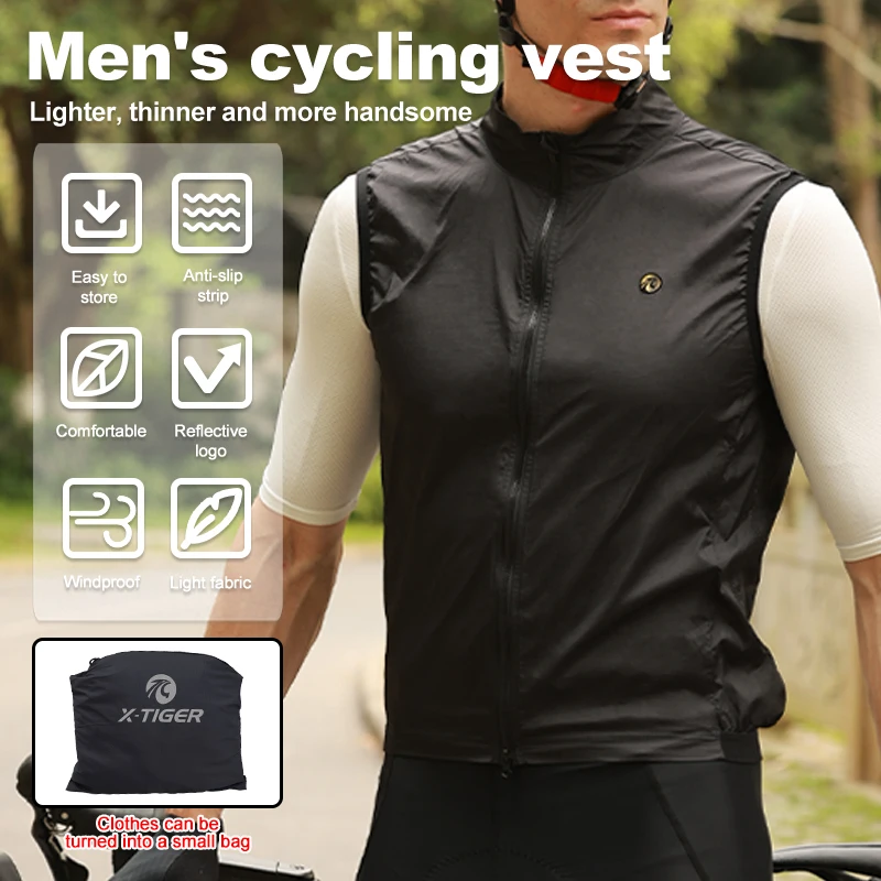 Lightweight Biking Vest Jacket Men Jerseys Portable Storage Windproof Cycling Sleeveless Jersey Bicycle Clothing cycling jacket cycling clothes