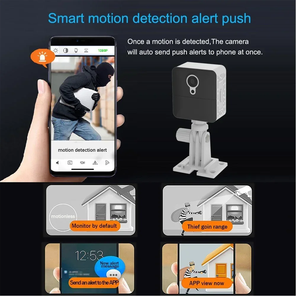 

Motion detection alert W6 Mini Smart Camera WiFi Remote View Super Small IP Surveillance Wireless Home Security Camera