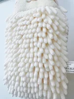 KitchenHome Chenille Towels wall Hanging Hand Face Wipe Towels Animal Shape Bathroom Washcloths Handkerchief White Hand Towels 5