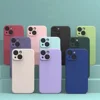 Phone Case for Iphone 14 Plus 13 12 Mini 11 Pro Max Xs X Xr 7 8 Candy Color Original Liquid Silicone Soft Protector Back Cover 1