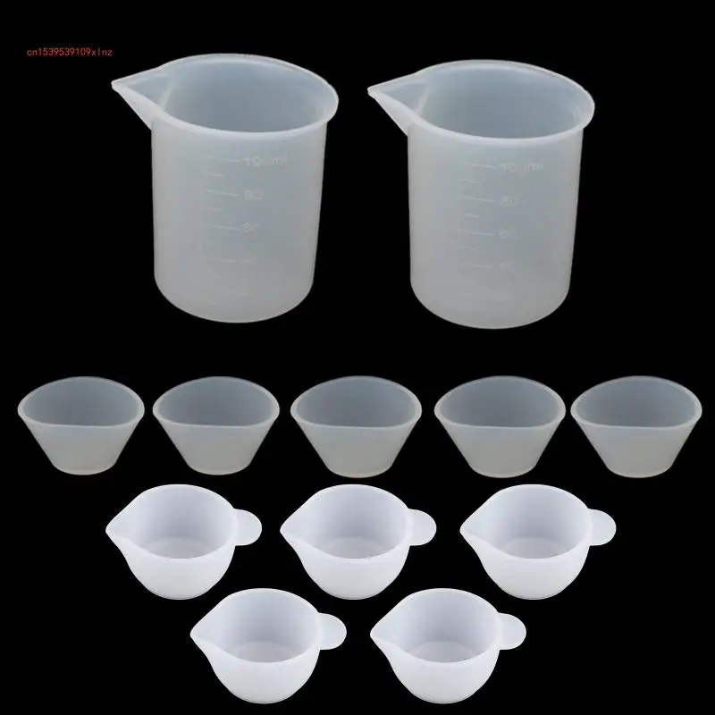 12Pcs/set Silicone Measuring Cups for Epoxy Resin Tool  for Beginners