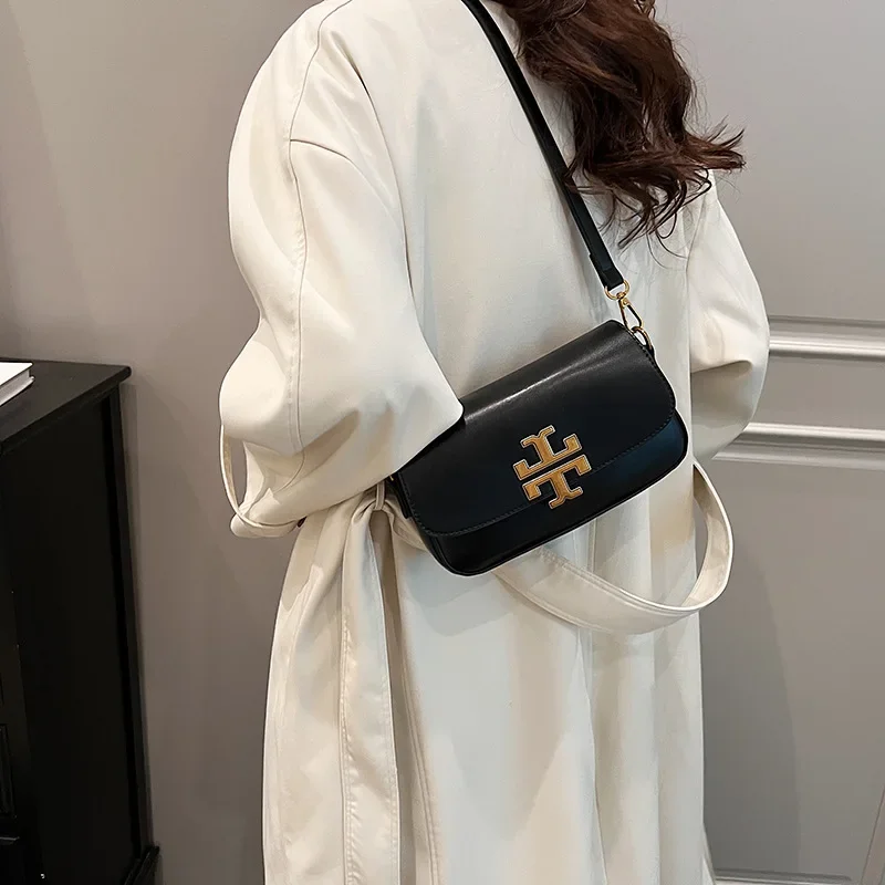 New Luxury Women Handbag Fashion One-Shoulder Diagonal Bag PU Leather Classic One Shoulder Crossbody Bag French Retro Tofu Bags