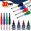 32mm Waterproof Deep Hole Marker Pens Long Nib Head Carpenter Pen Black/Blue/Red Ink for Multi-Purpose Woodworking Hand Tools 1