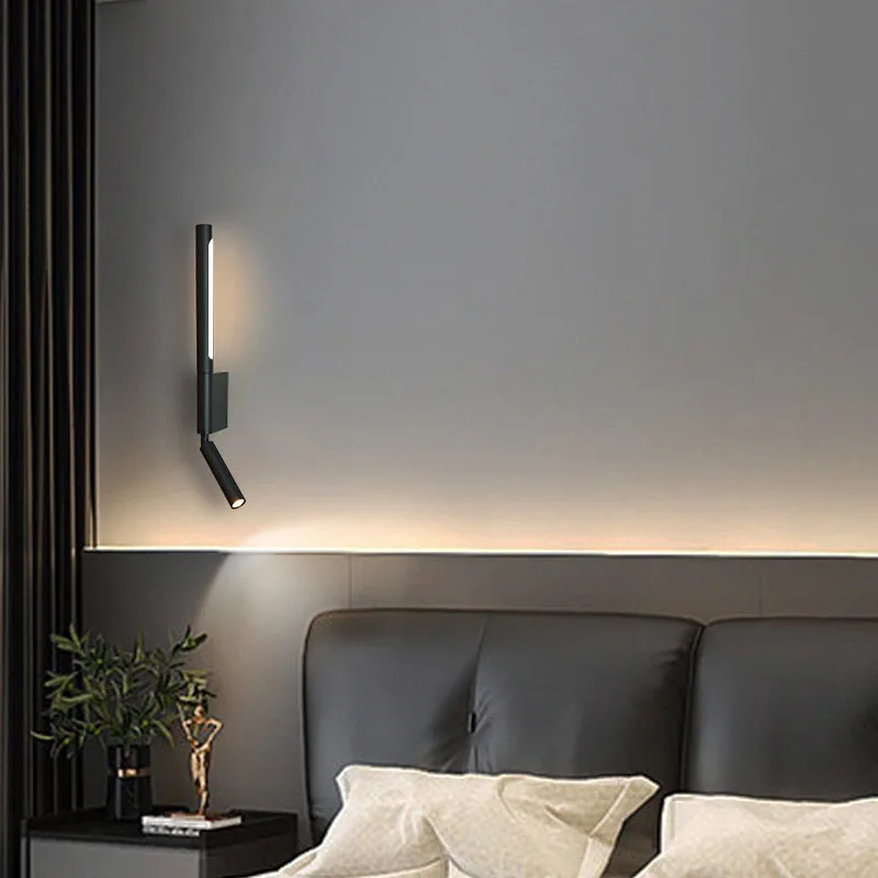 

Minimalist Nordic Adjustable Wall Lamp with Switch - 330 Degree Rotation,Perfect for Hotel,Living Room,Bedside,Indoor Lighti