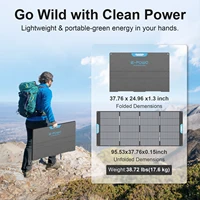 Panneau solaire portable E-POWO 800 W / 400 W, pliable et durable, complet avec un étui de béquille réglable, étanche IP67 pour camping-car 4