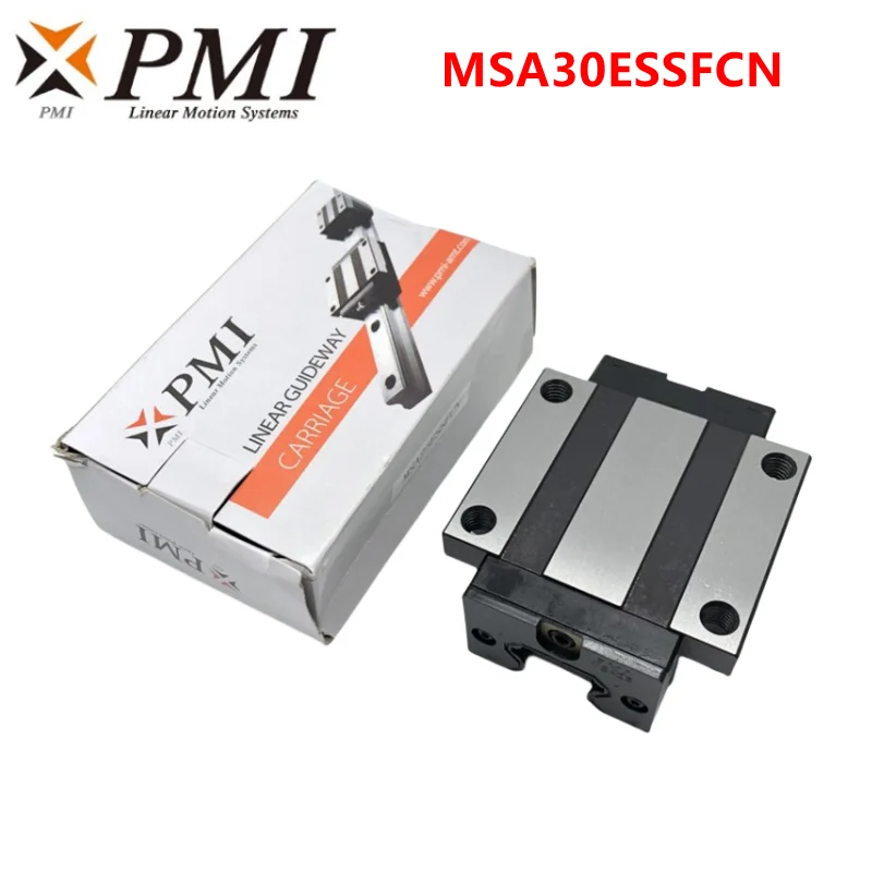 

4pcs Taiwan PMI MSA30E MSA30ESSFCN flange linear guide slider carriage block MSA30E-N bearing for CO2 laser machine CNC router