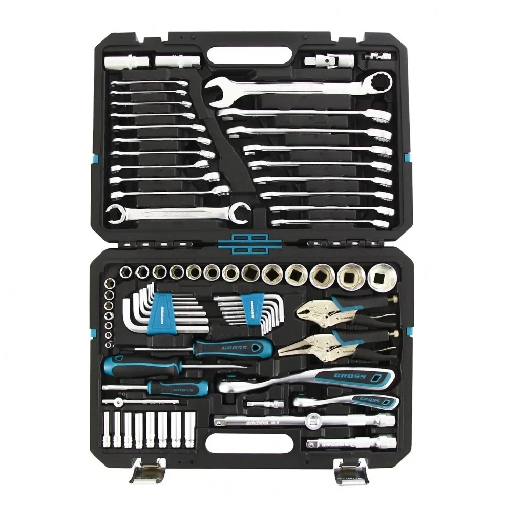 Set of tools GROSS 14152 GROSS 14152 115 pieces , 120 teeth, CrV, 1/4
