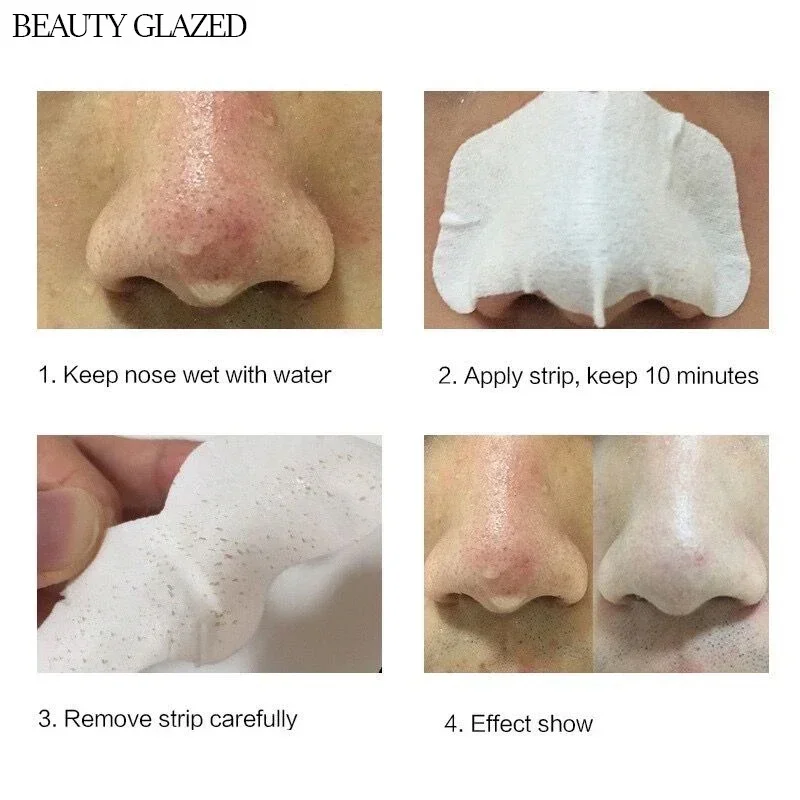 Blackhead nose strips blackhead remover 15PCS Nose Patch Exfoliating Beauty Deep Cleansing Nose Patch High Quality Bamboo Charcoal Blackhead Nostril Strip