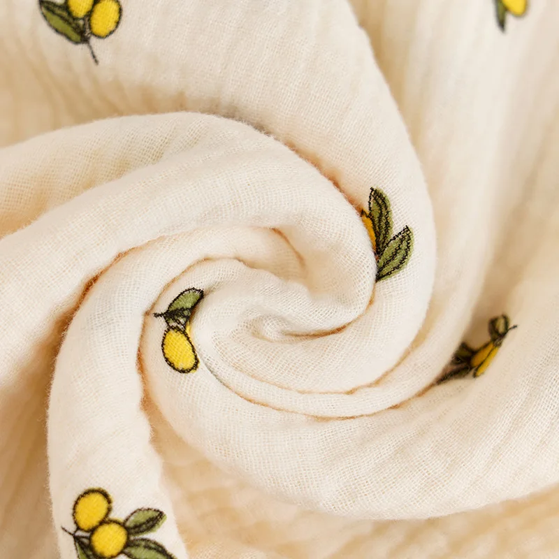 Baby Cotton Swaddle Blanket Muslin Bath Towel Newborn Crinkle Fabric Stroller Cover Wrap  Gauze Toddler Sleep Blanket 4