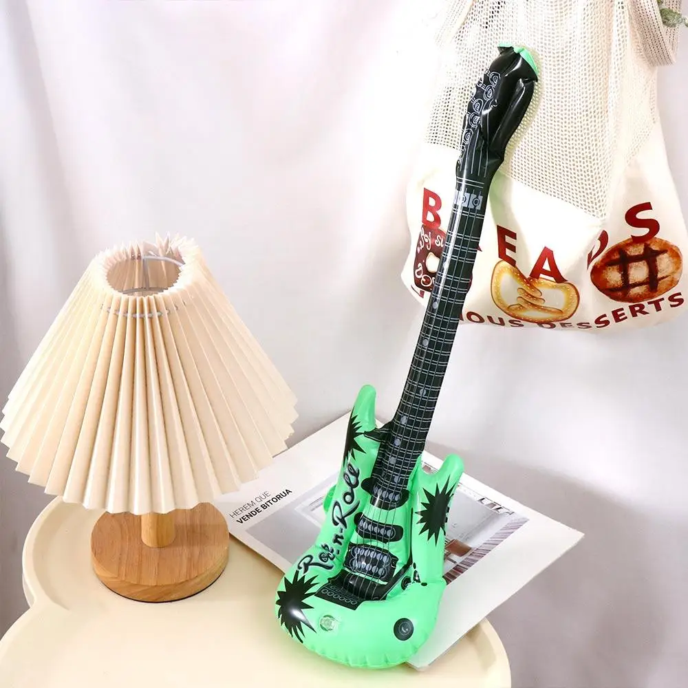 PVC Inflatable Musical Instrument Toys Random Color Inflatable Inflatable Guitar Balloon Decorative Reusable