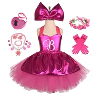 Robes Tutu princesse Rosy pour filles, longueur aux genoux, lettre B, pour fête d'anniversaire, Halloween, Costumes de noël, Margot Robbie Cosplay 1