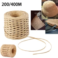 200/400M Raffia Paper Ribbon DIY Craft Raffia Straw Yarn for Knitting Crocheting Paper Threads Gift Packing Ribbon Wedding Decor 1