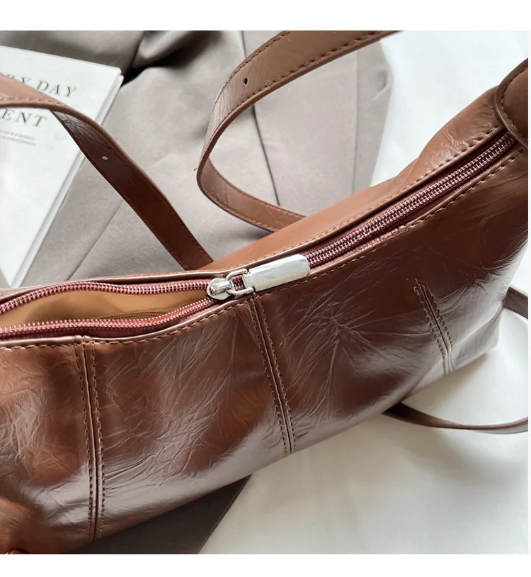 Sac à bandoulière tendance pour femmes sous les aisselles 2024, nouvelle version coréenne à la mode, simple, grande capacité, pour le travail et les déplacements_voghion.com