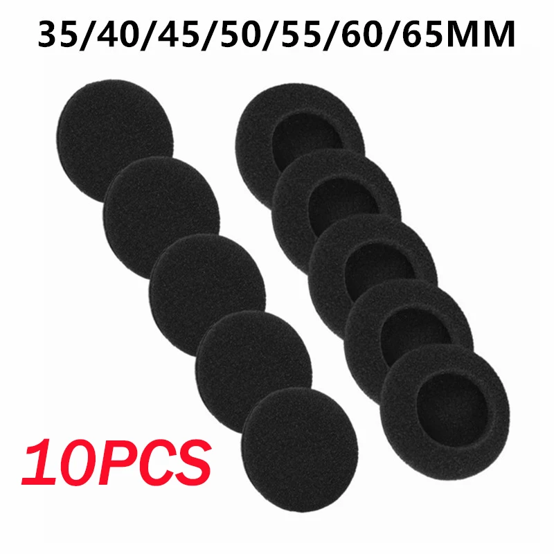 10PiecesFoamEarPadsHeadphoneReplacementSpongeCoversEar
