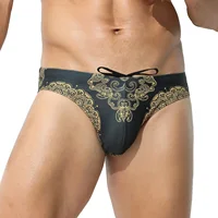 Men's Swimsuit Swim Briefs Panties Sexy Swimwear Bikini Totem Elastic Low Rise Underpants Beach Pool Party Sunbathing Underwear 1